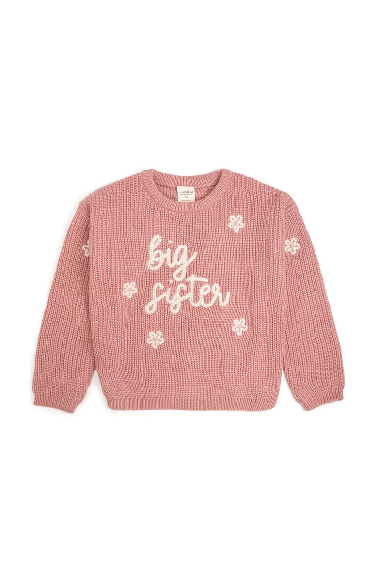 Sweet Wink Big Sister Knit Sweater, Main, color, Mauve