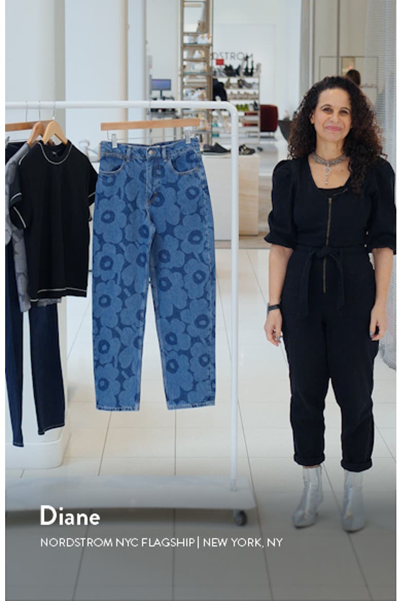 Marimekko Unikko Crop Cotton Stretch Twill Jeans (Women) | Nordstrom