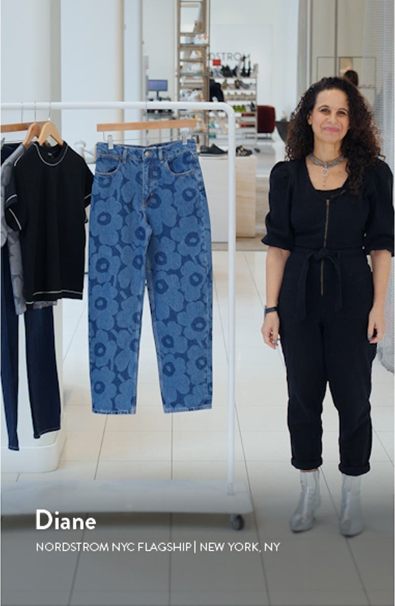 Unikko Crop Cotton Stretch Twill Jeans, sales video thumbnail