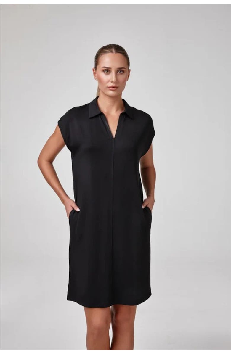 Forever & Always Mavien Short Sleeve Dress, Main, color, Black
