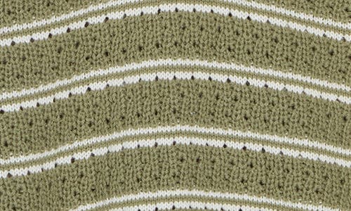 Caslon ® Pointelle Short Sleeve Cotton Blend Sweater In Green