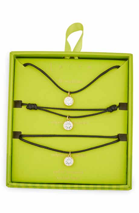 Leith Cubic Zirconia Cord Necklace, Bracelet & Anklet Set