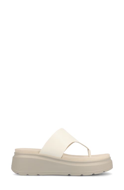Journee Collection Carah Platform Wedge Sandal In White