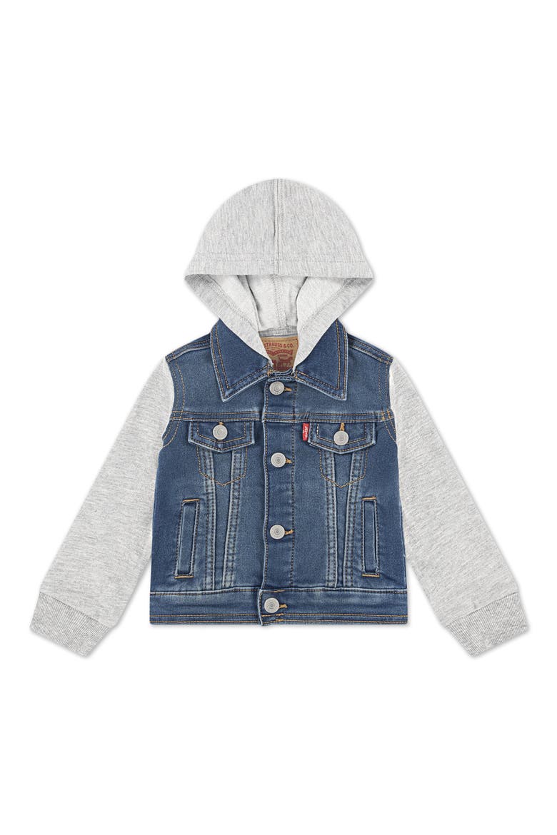 Kids' Hooded Trucker Jacket, Main, color, VINTAGE
