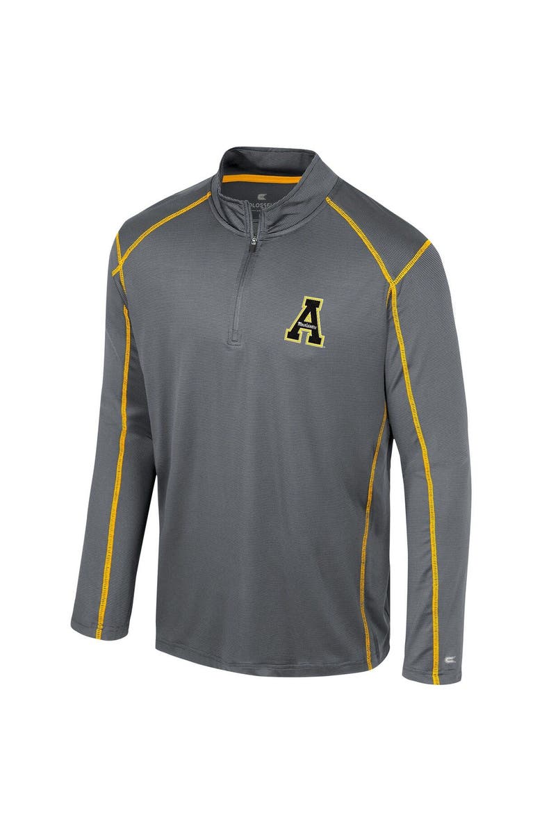 COLOSSEUM Men's Colosseum Black Appalachian State Mountaineers Cameron Quarter-Zip Windshirt, Alternate, color, 