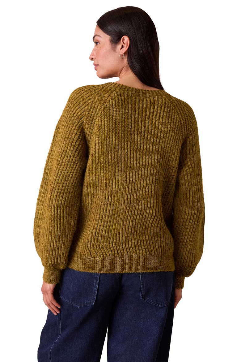 Rib Cable Sweater, Alternate, color, Dark Ochre