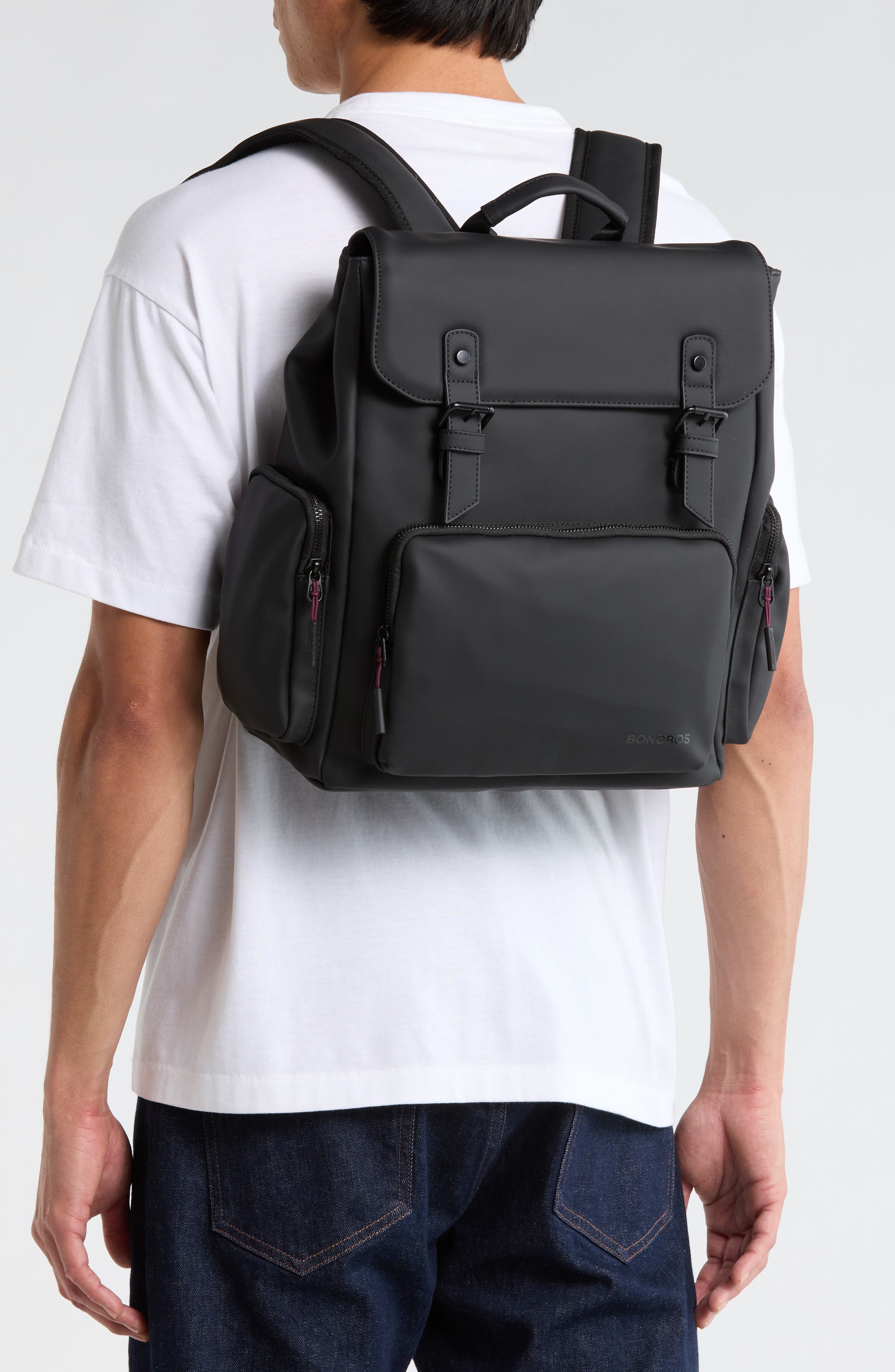 Bonobos Rubberized Laptop Backpack, Alternate, color, Black