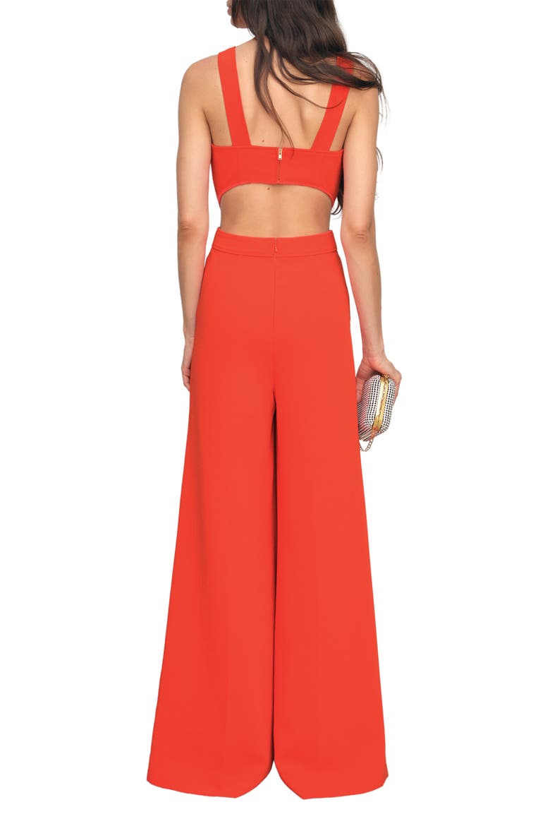 Dion Sleeveless Wide Leg Jumpsuit, Alternate, color, ORANGE
