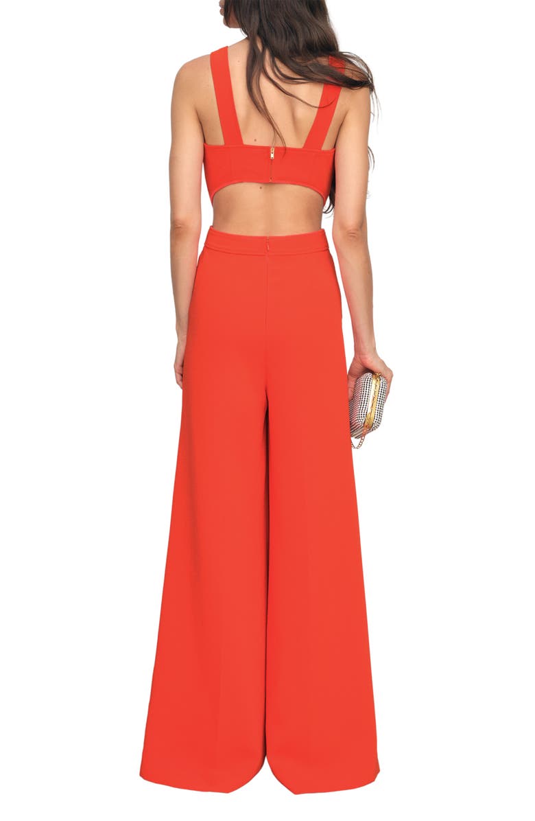 Reiss Dion Sleeveless Wide Leg Jumpsuit, Alternate, color, Orange