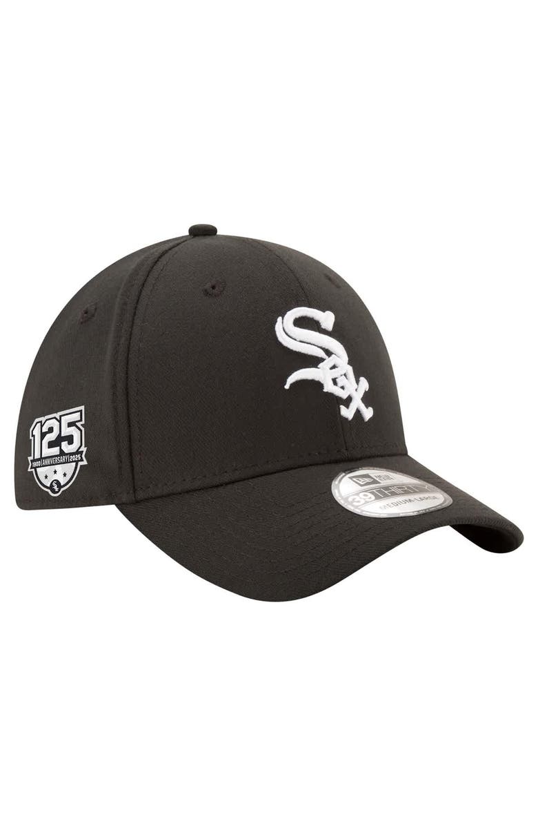 New Era Men's New Era Black Chicago White Sox 125th Anniversary 39THIRTY Flex Hat, Main, color, Black