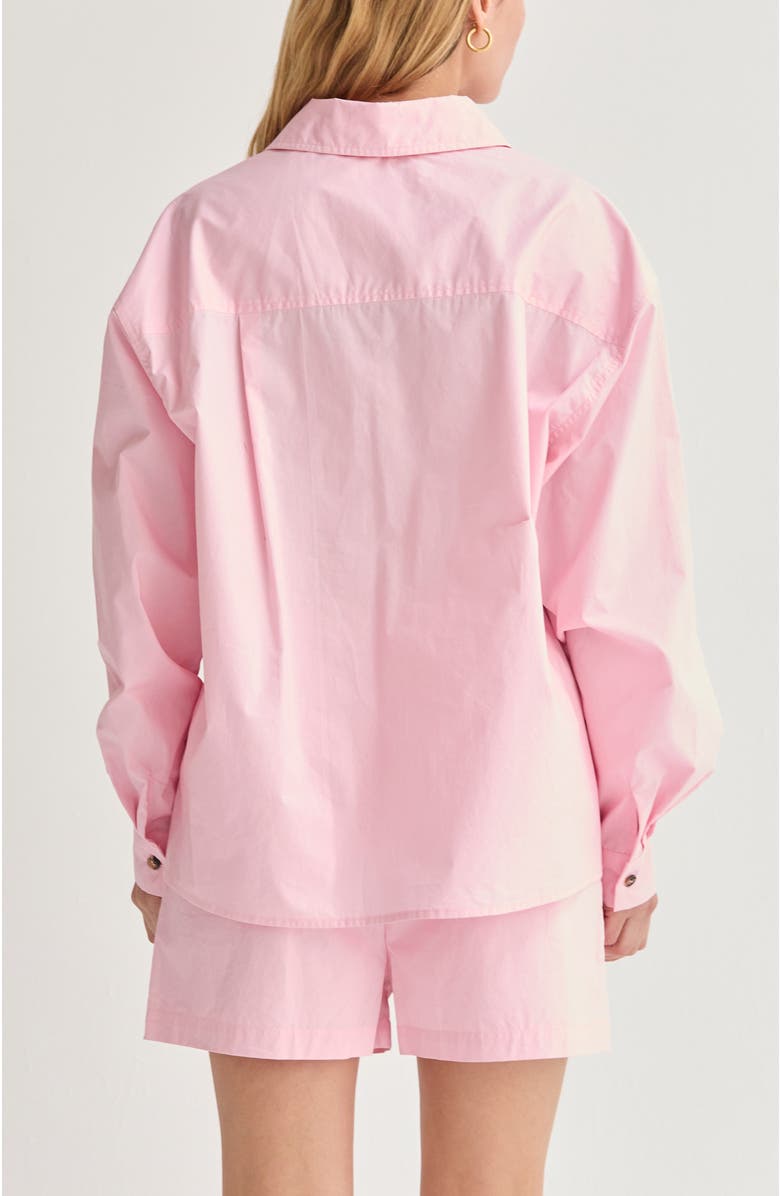 CRESCENT Oversized Poplin Shirt Two Piece Set, Alternate, color, Pink