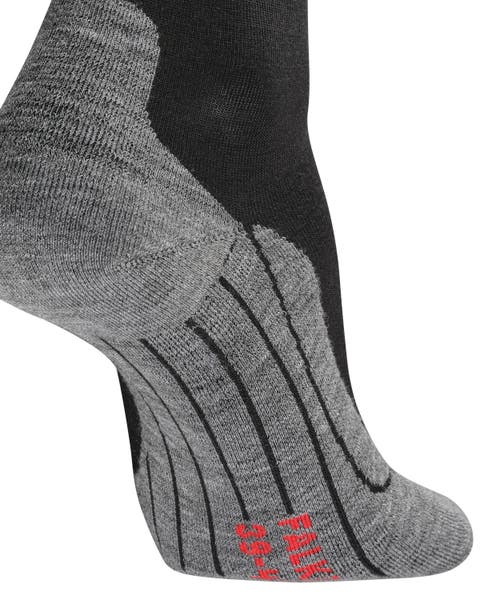 Falke Ru4 Endurance Wool Running Socks In Black