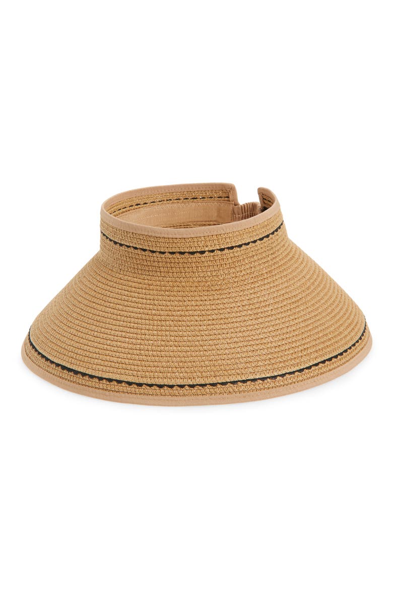 Contrast Stitch Visor, Main, color, NATURAL