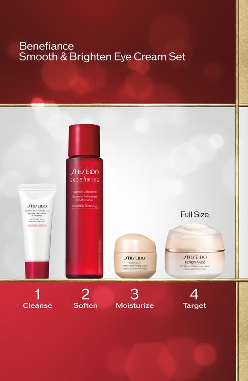 Shiseido Smooth & Brighten Eye Cream Set In Transparent