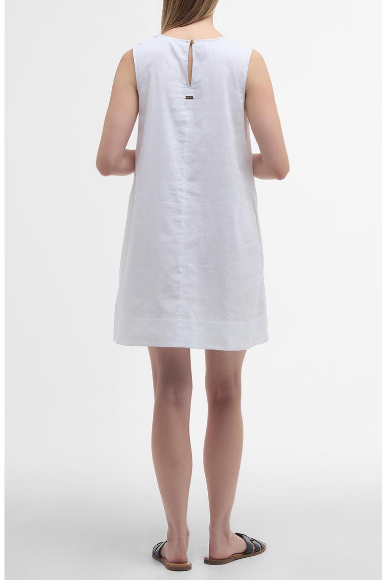 Lucy Sleeveless Cotton & Linen Minidress, Alternate, color, WHITE