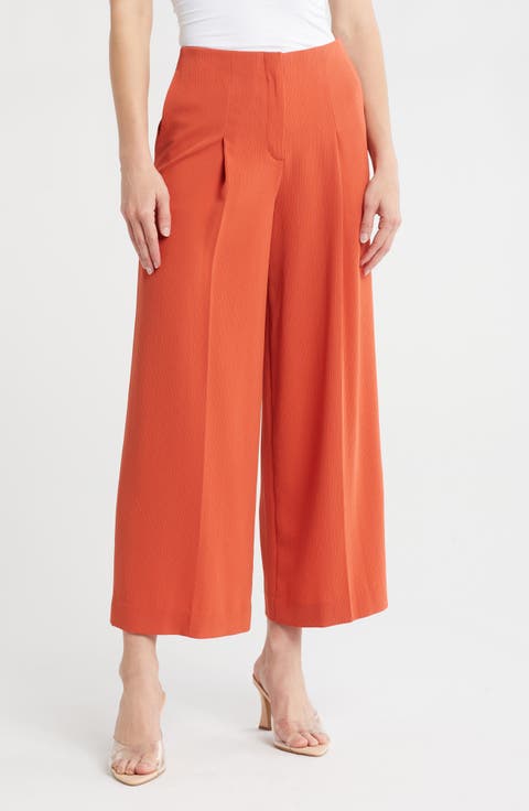 Pleated Wide Leg Pants