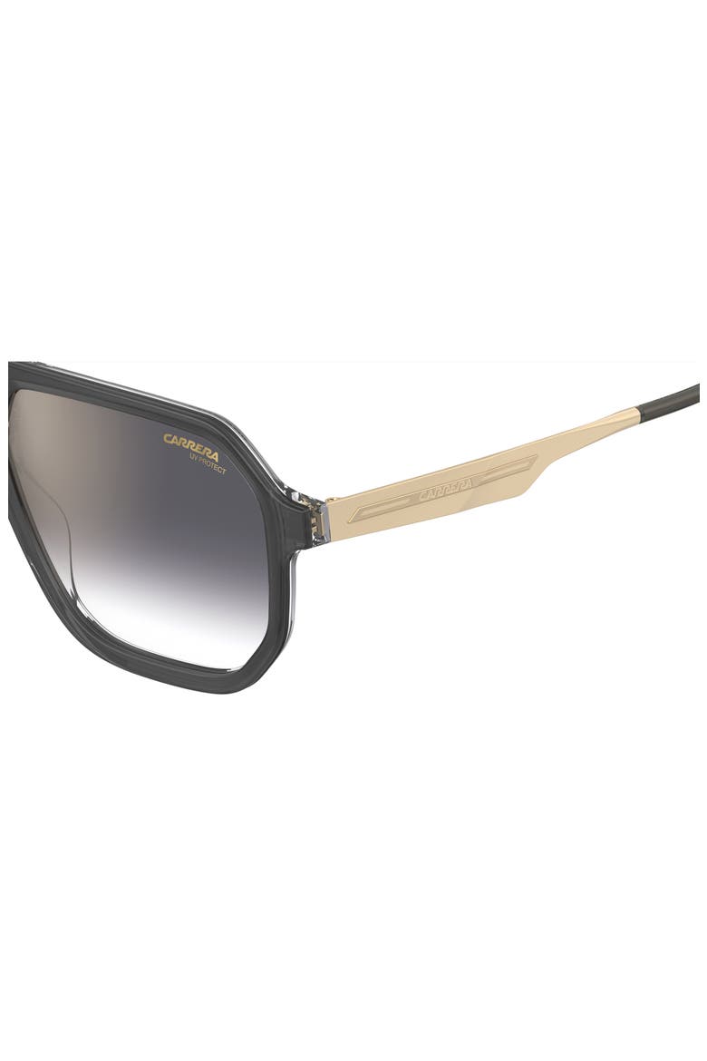 Victory 58mm Gradient Rectangular Sunglasses, Alternate, color, GREY/ GREY SF GD SP