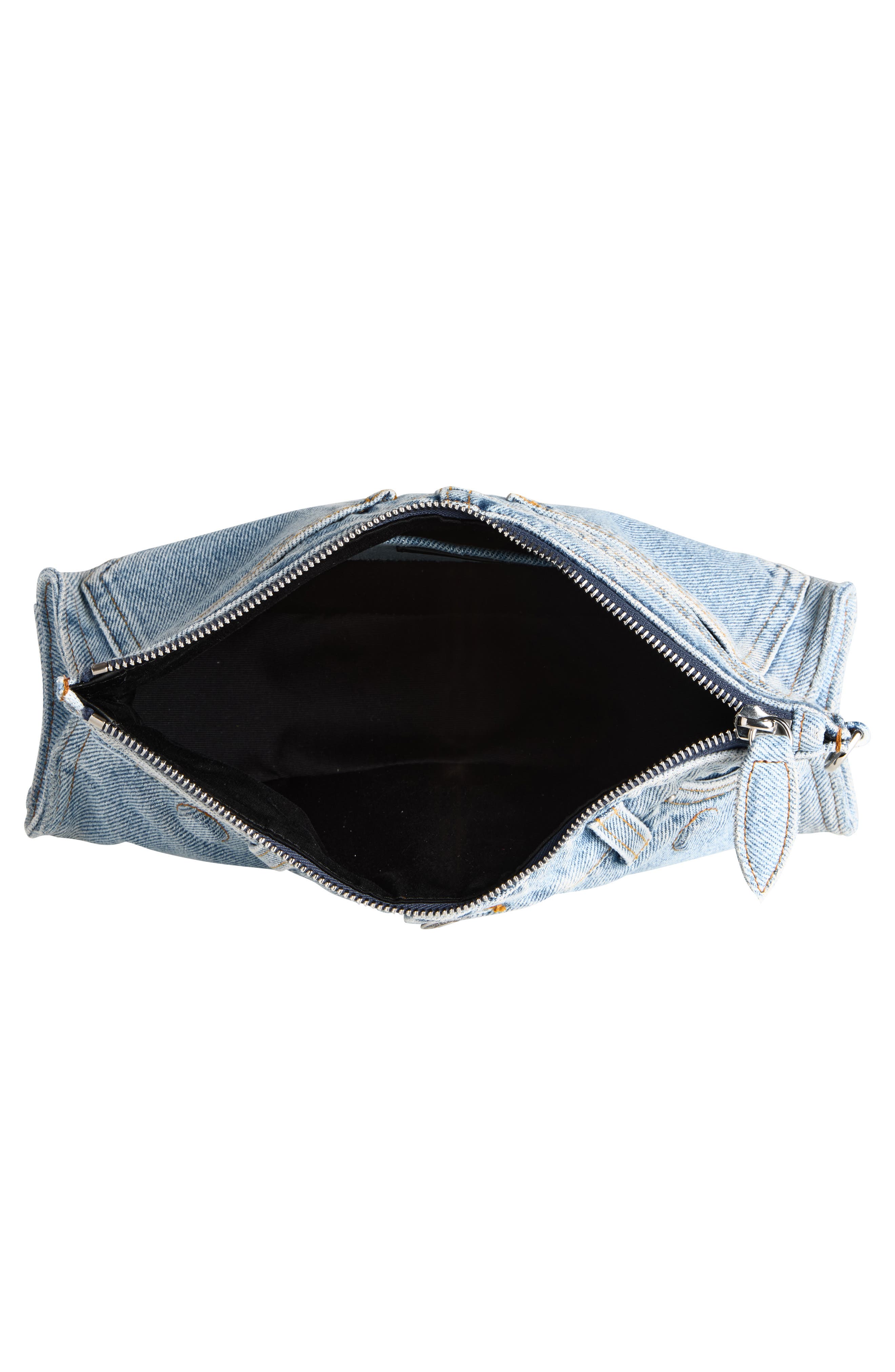 Manta Denim Clutch, Alternate, color, NAVY