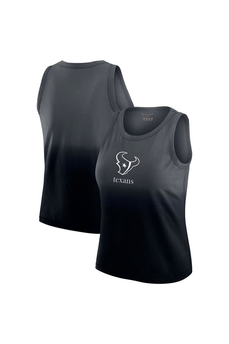 Women's WEAR by Erin Andrews x Gracie Hunt Navy Houston Texans Ombre Tank Top, Main, color, Navy