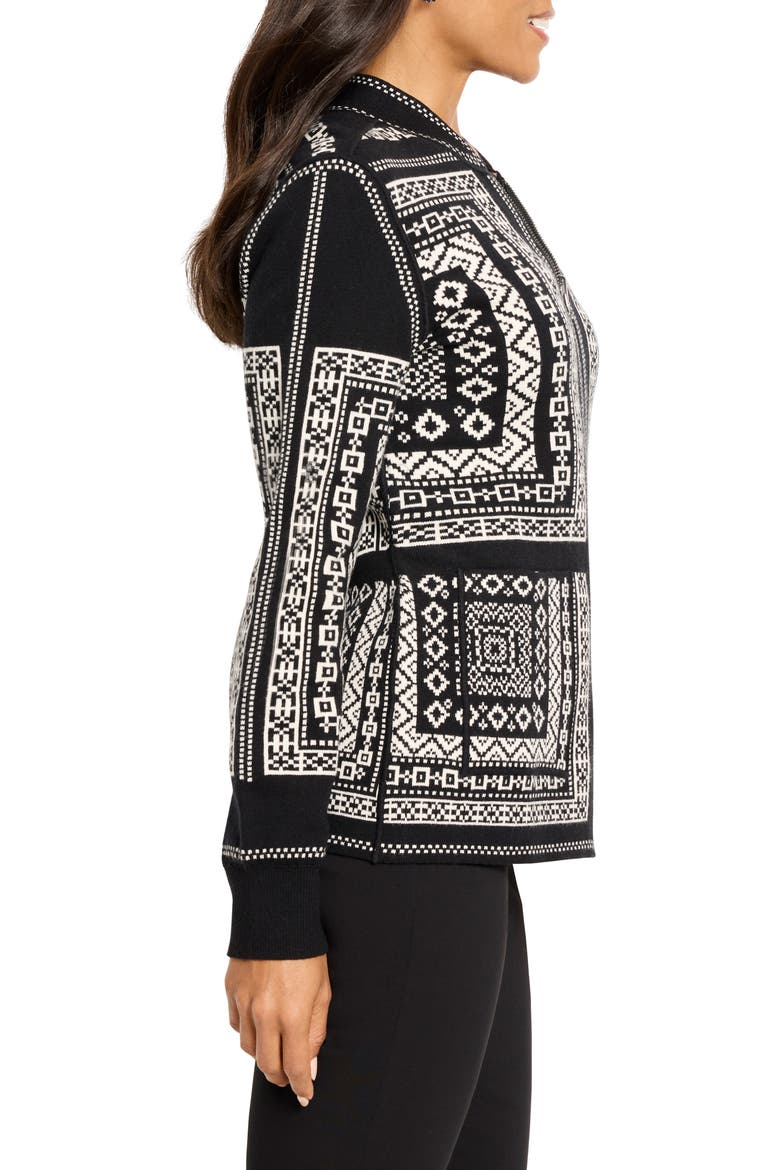 Nordic Nights Reversible Knit Jacket, Alternate, color, BLACK MULTI
