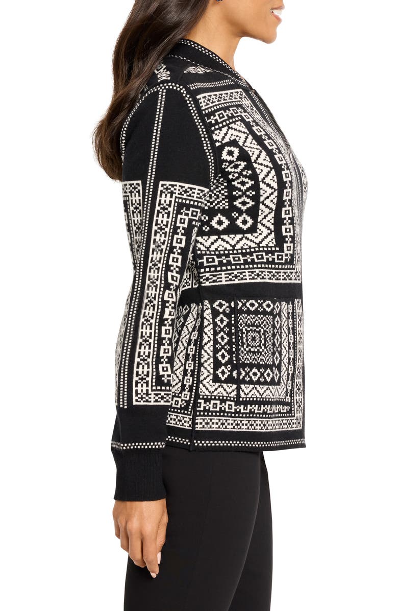 NIC+ZOE Nordic Nights Reversible Knit Jacket, Alternate, color, Black Multi