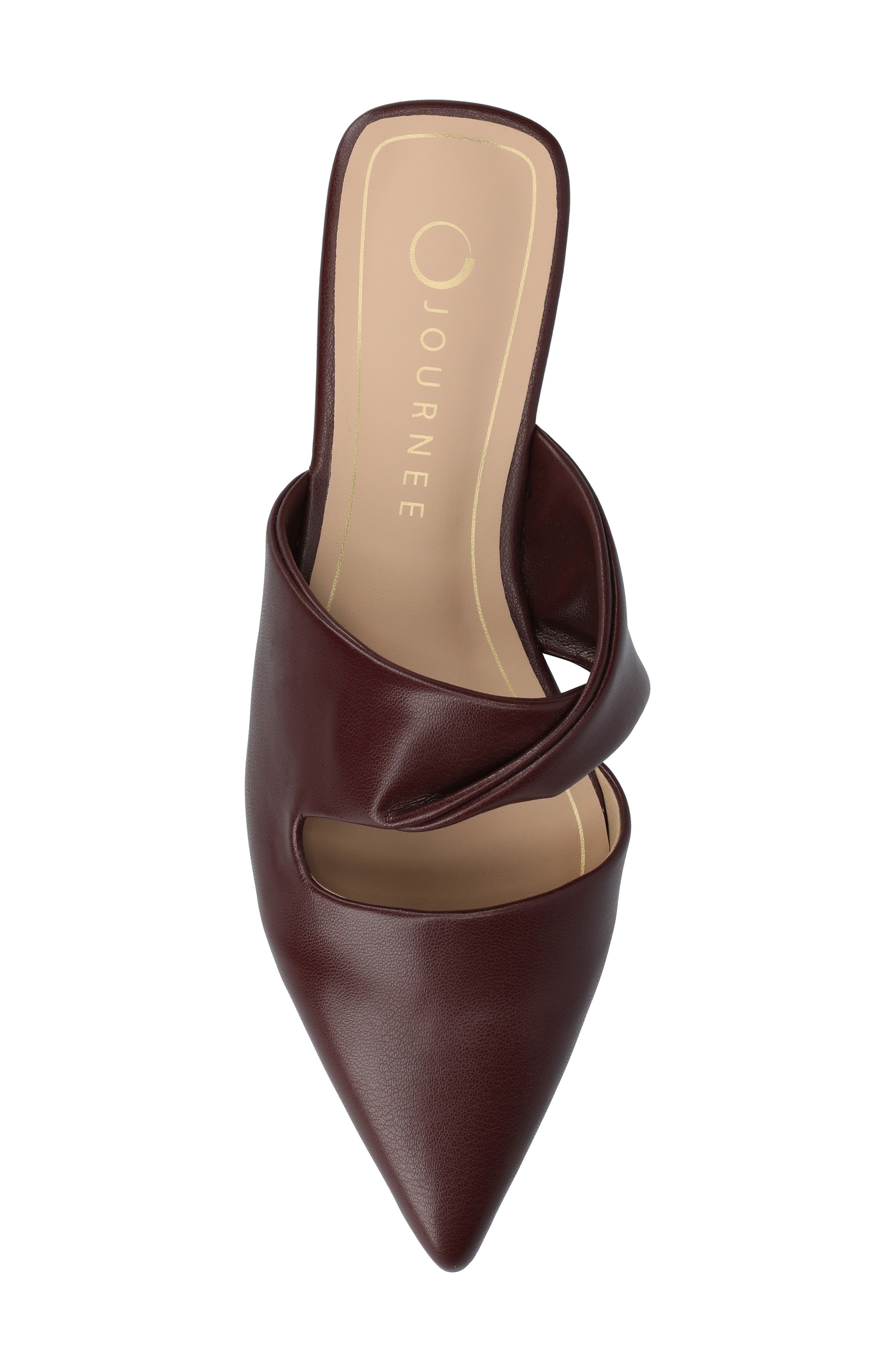 Enniss Flat Mule, Alternate, color, OXBLOOD