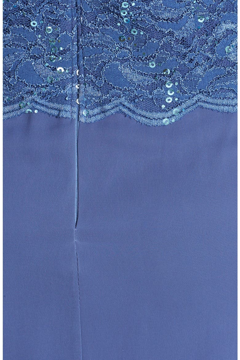 Mock Two-Piece Gown, Alternate, color, WEDGEWOOD