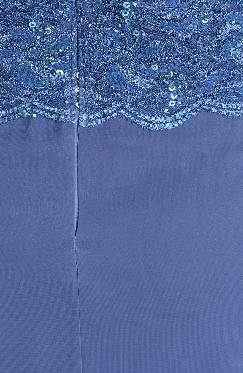 Alex Evenings Mock Two-Piece Gown, Alternate, color, Wedgewood