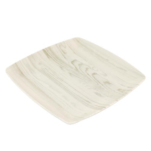 Gibson Home Woodgrain 12 Piece Melamine Dinnerware Set In White