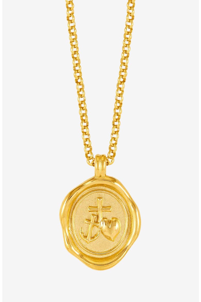 Men's Hope Talisman Necklace, Main, color, Yellow Gold Vermeil