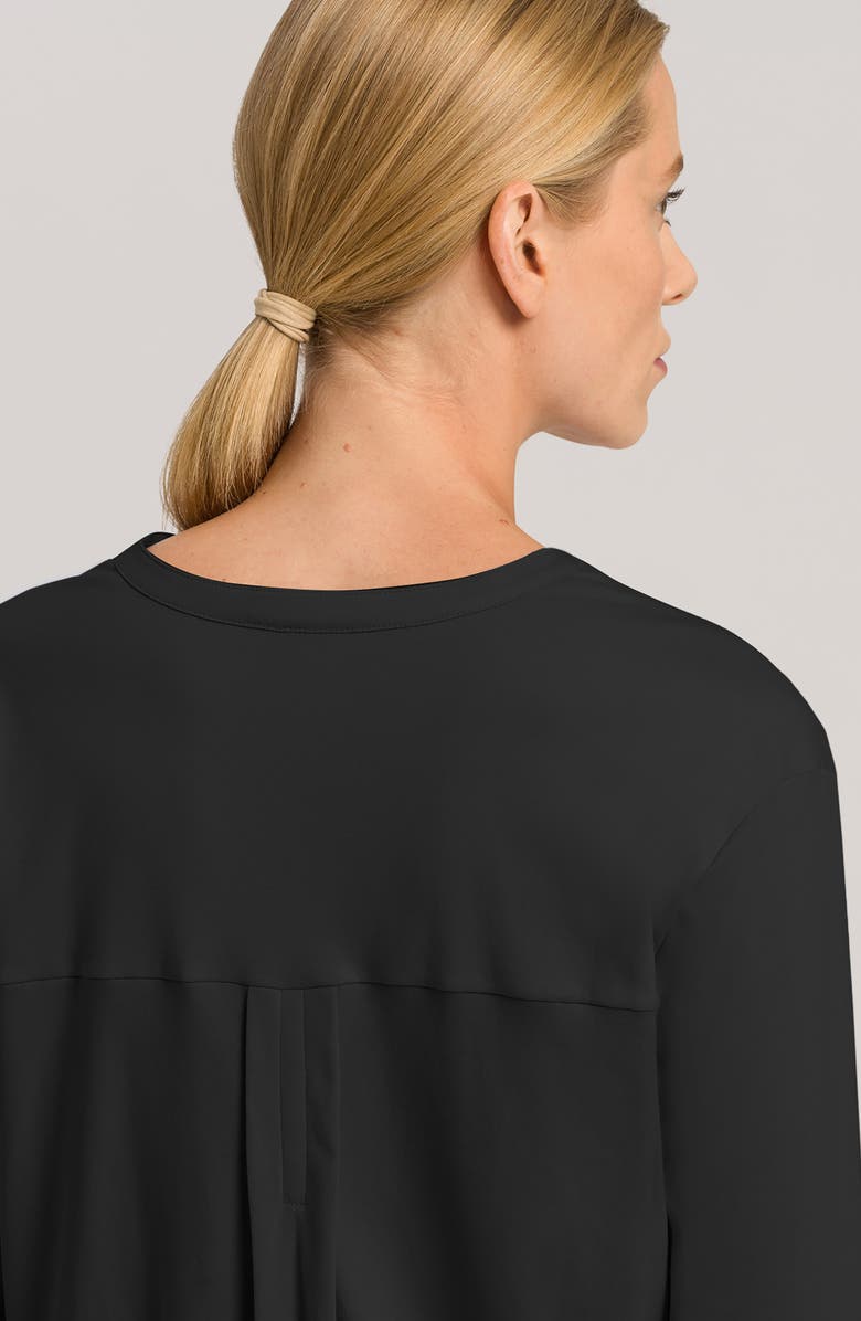 Hanro Pure Essence Pajamas, Alternate, color, Black