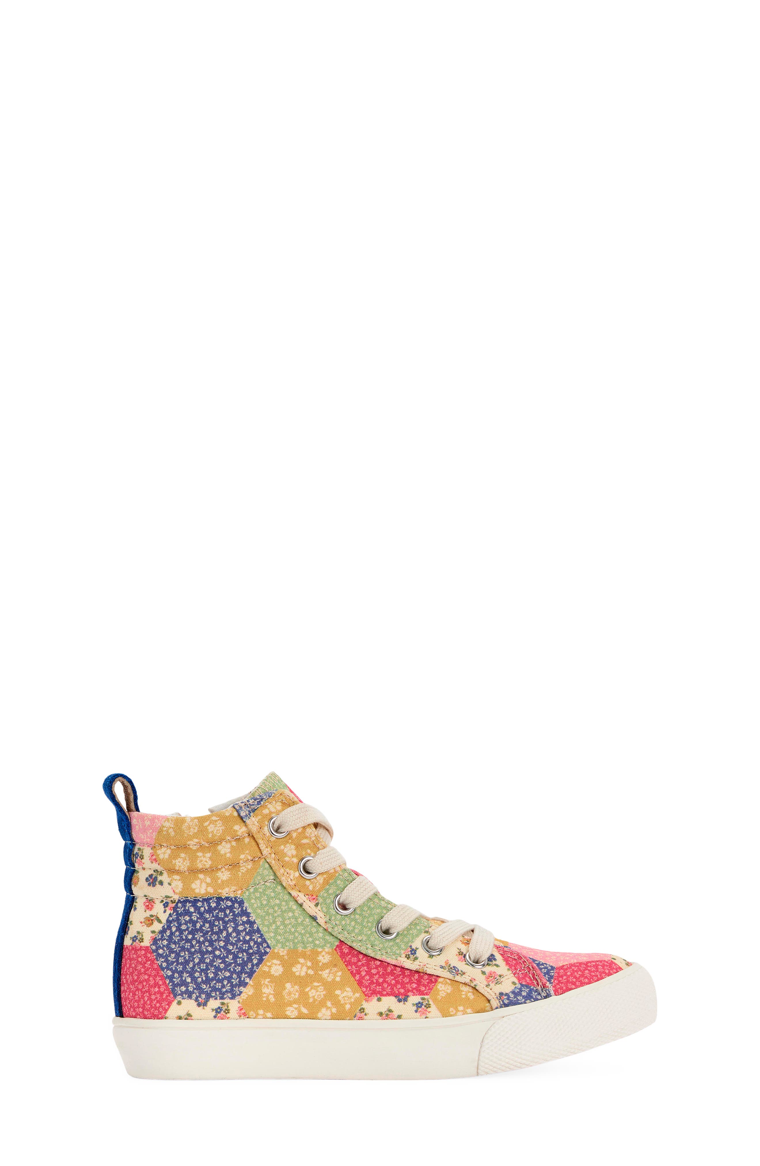 Kids' Patchwork High Top Sneaker, Alternate, color, PATCHWORK FLORAL