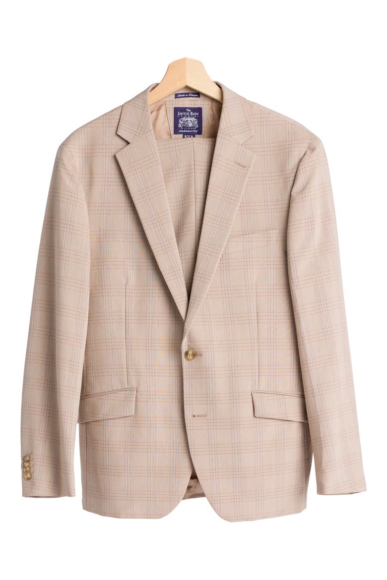 Hoxton Tan Plaid Stretch Suit, Alternate, color, TAN