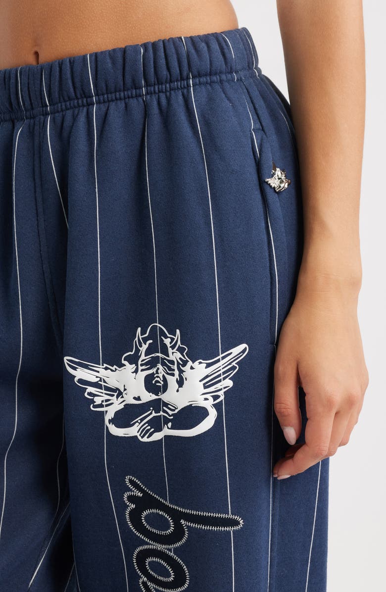 BOYS LIE The Big Leaguer Alex Stripe Sweatpants, Alternate, color, Navy