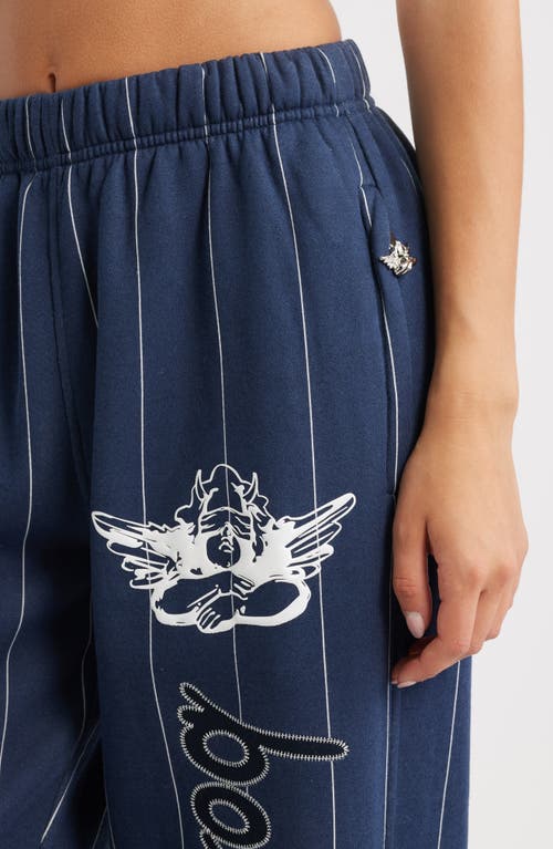 Boys Lie The Big Leaguer Alex Stripe Sweatpants In Blue