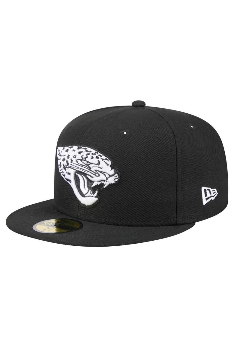 Men's New Era Black Jacksonville Jaguars  Main Patch 59FIFTY Fitted Hat, Alternate, color, Black