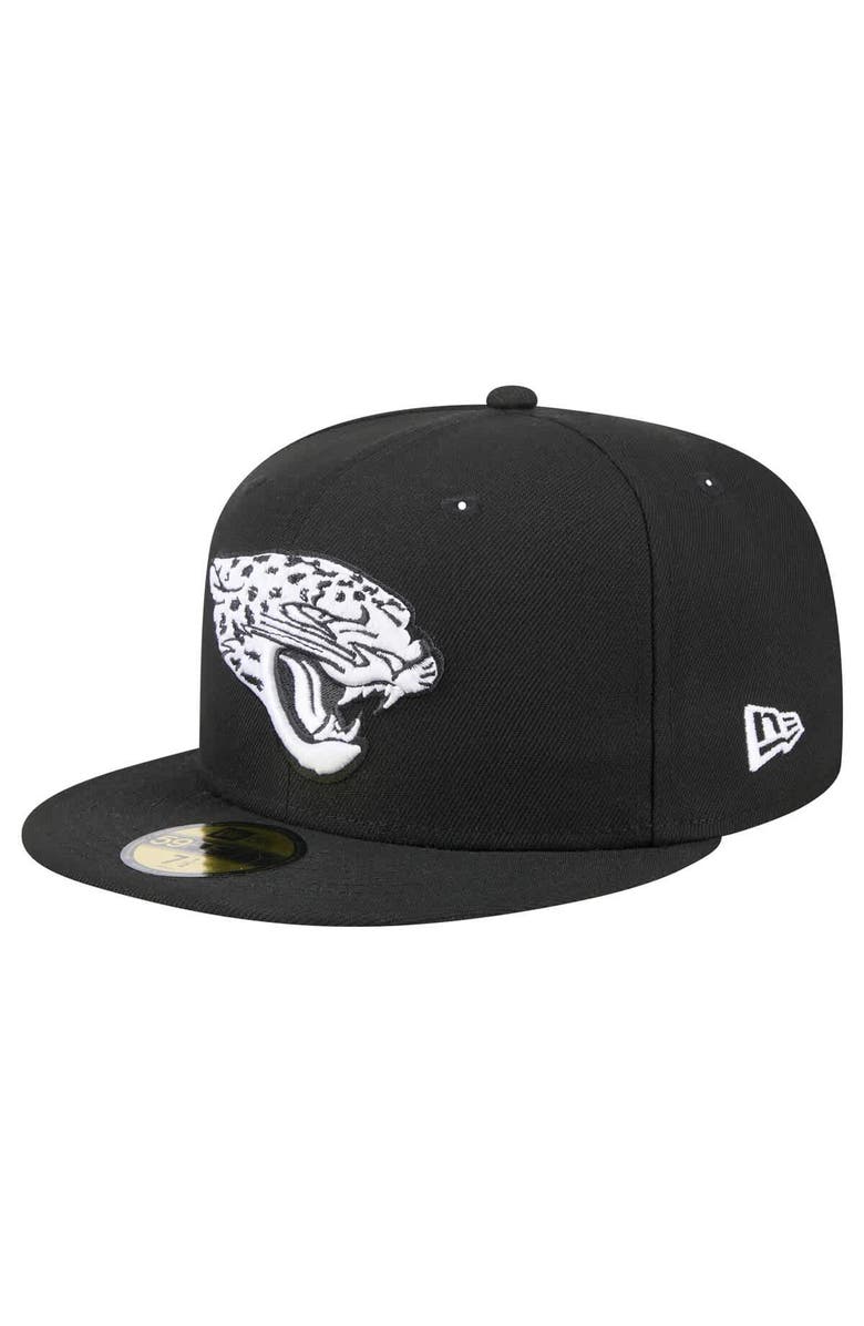 New Era Men's New Era Black Jacksonville Jaguars  Main Patch 59FIFTY Fitted Hat, Alternate, color, Black