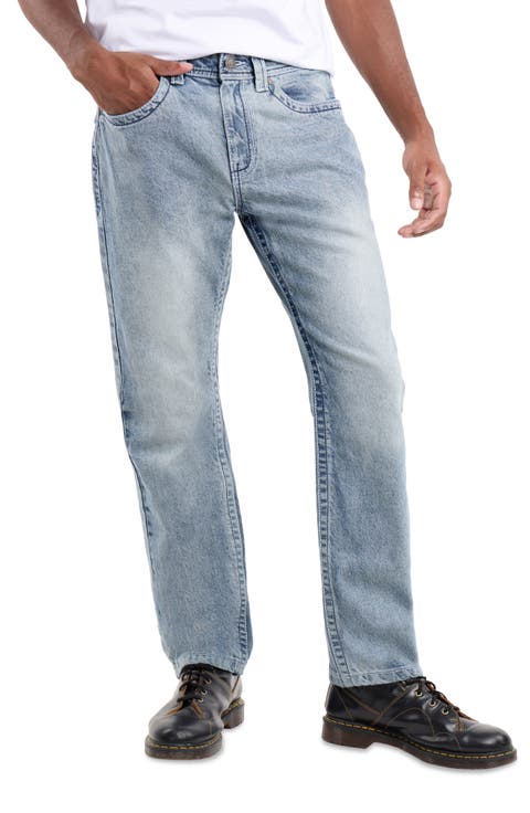 Saddle Stitch Straight Leg Jeans
