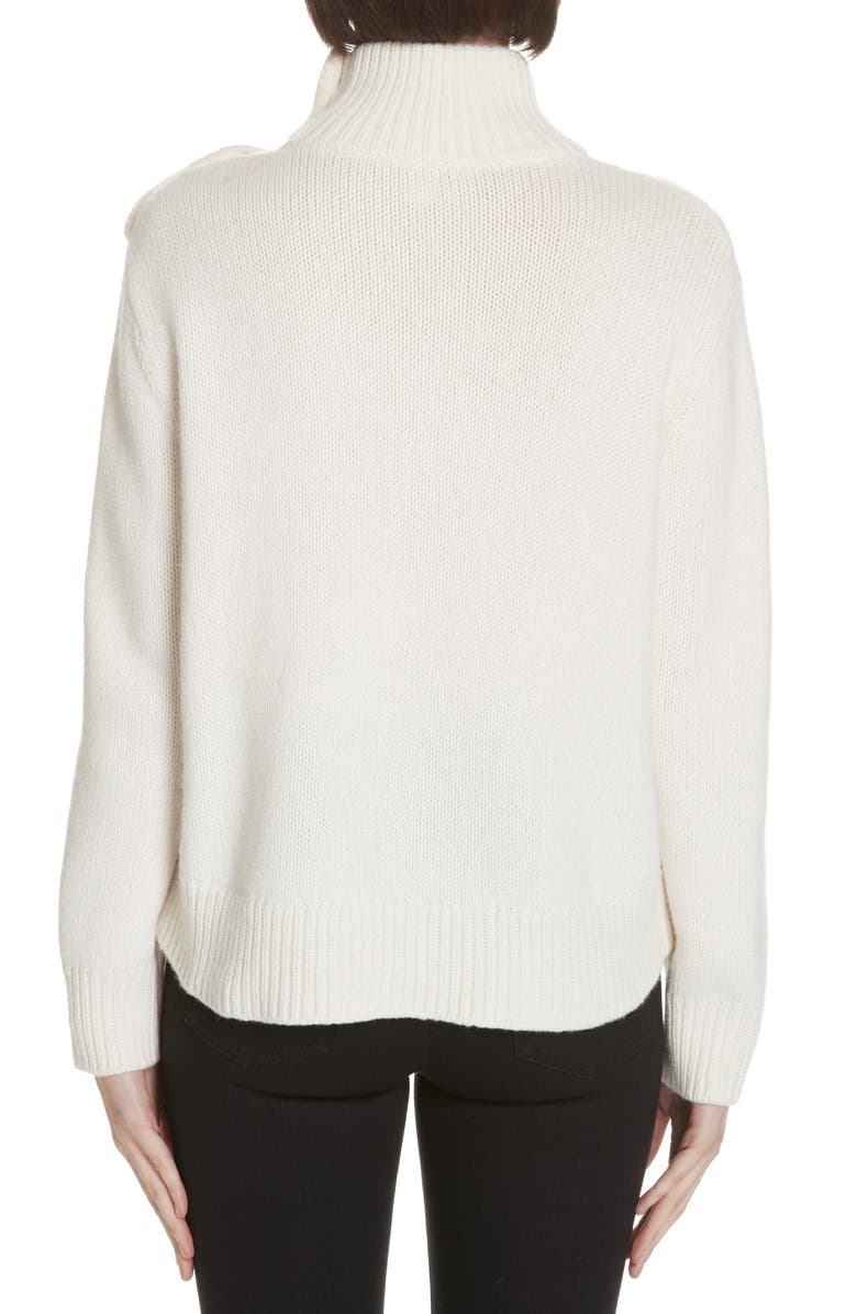 Kate Spade New York intarsia heart high neck sweater, Alternate, color, 