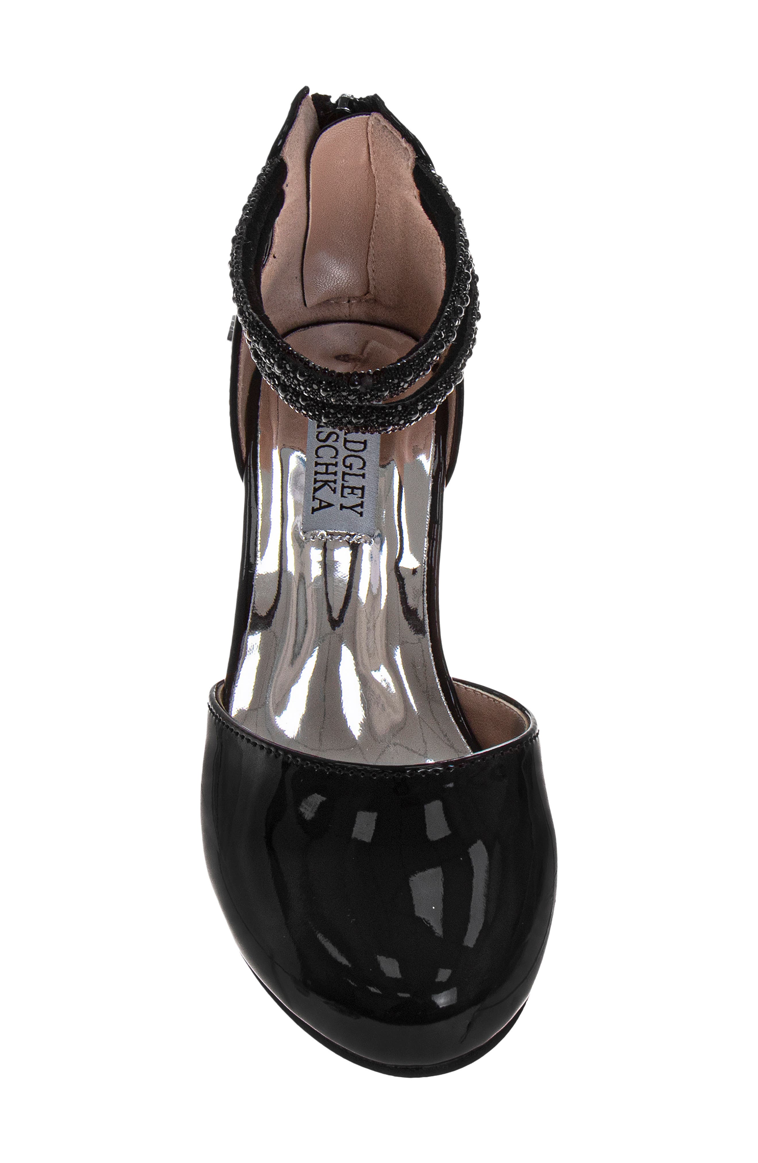 Kids' Faux Leather Pump, Alternate, color, BLACK PATENT