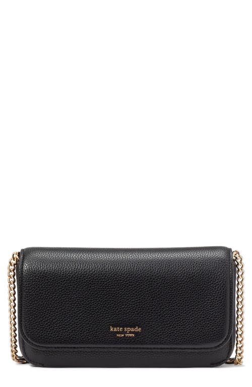 Kate Spade New York Ava Leather Wallet On A Chain In Black