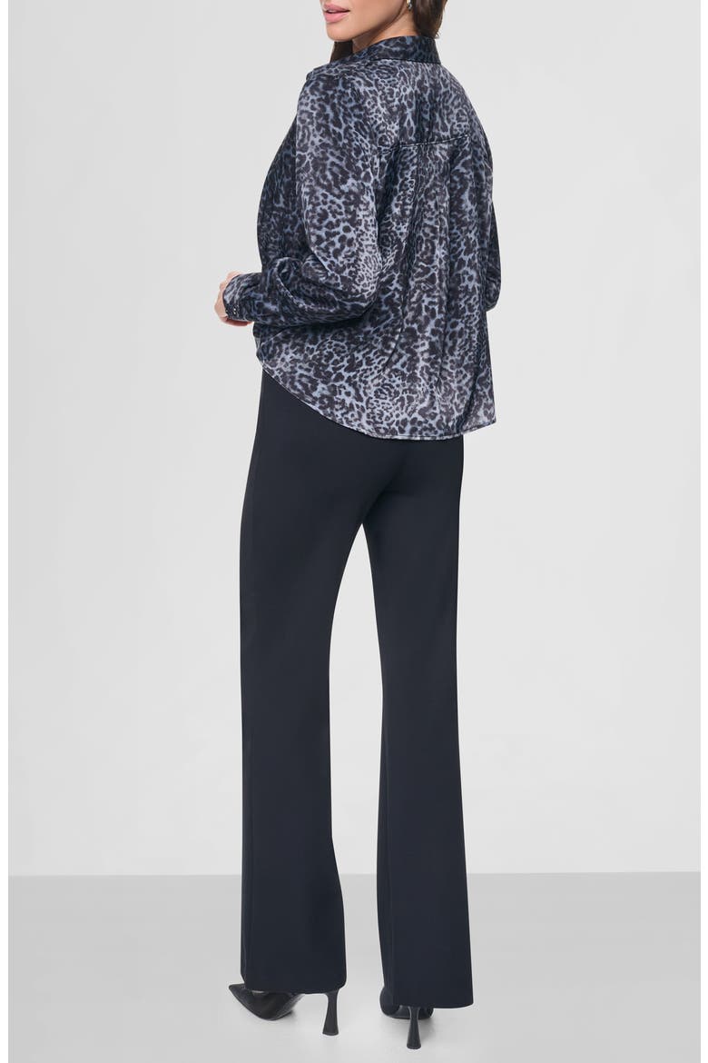 Print Twist Front Shirt, Alternate, color, MOONLIT LEOPARD