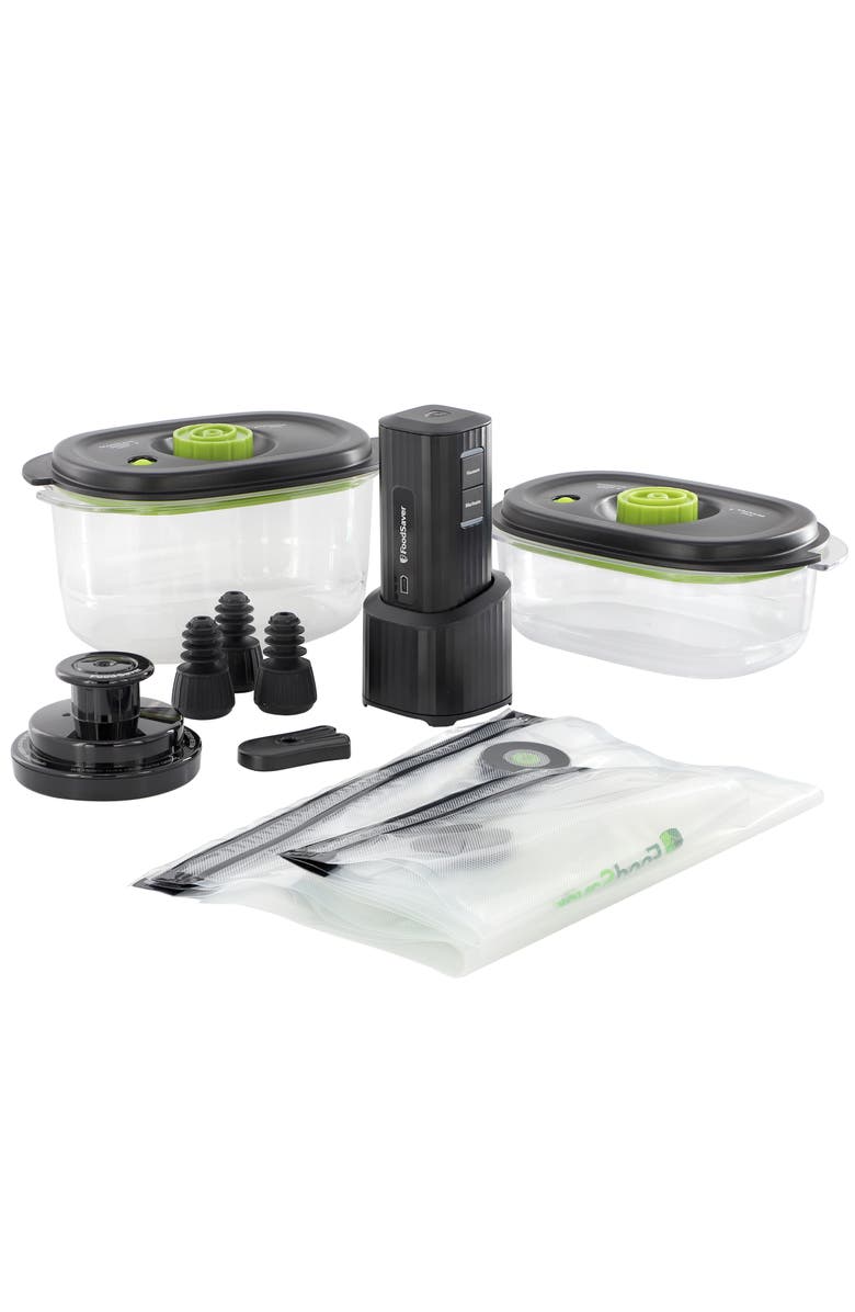 FOODSAVER Cordless Mini Vacuum Sealer with Starter Kit, Main, color, Black