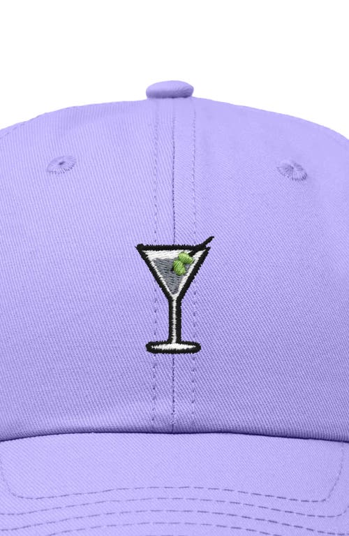 Dalix Martini Embroidered Casual Cap In Lavender