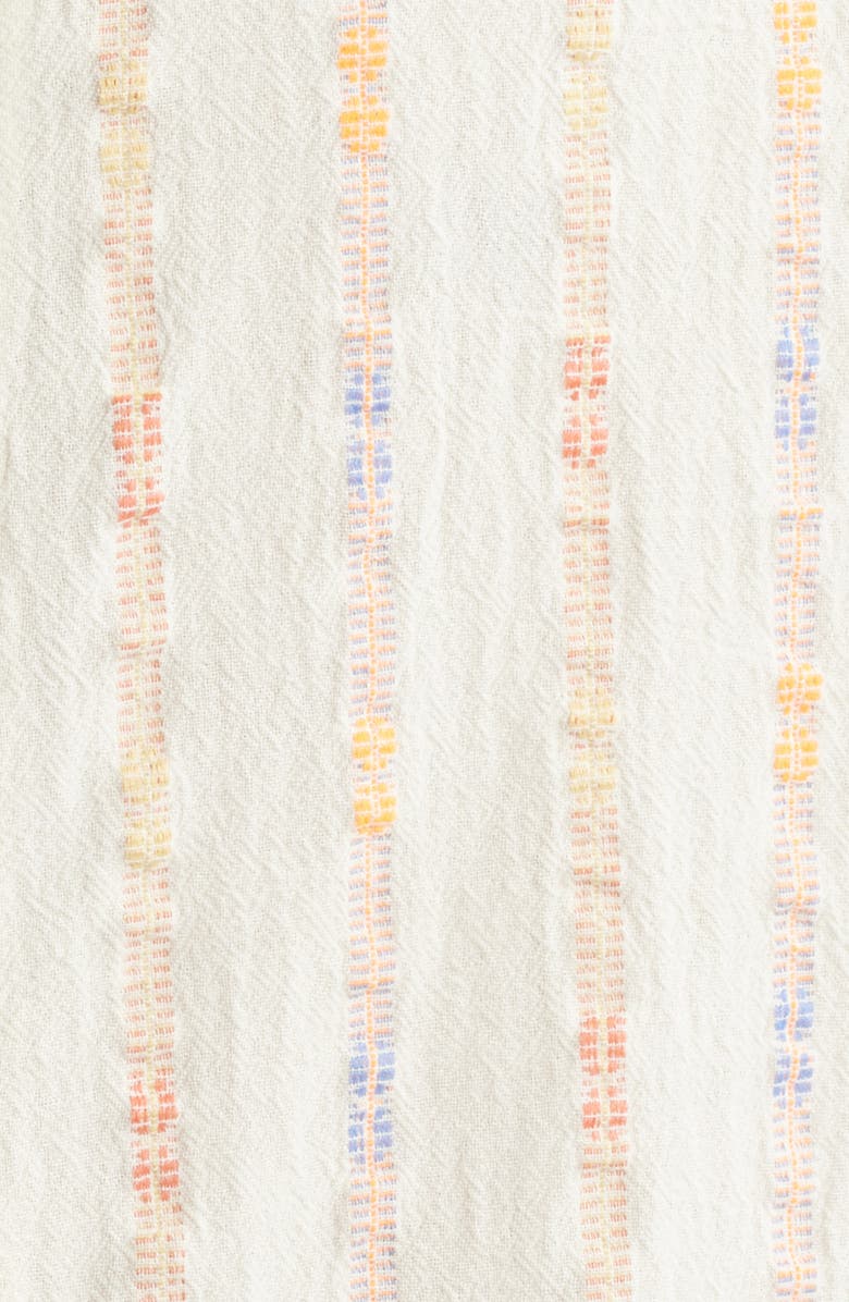 Wax London Didcot Stripe Camp Shirt, Alternate, color, Ecru / Orange