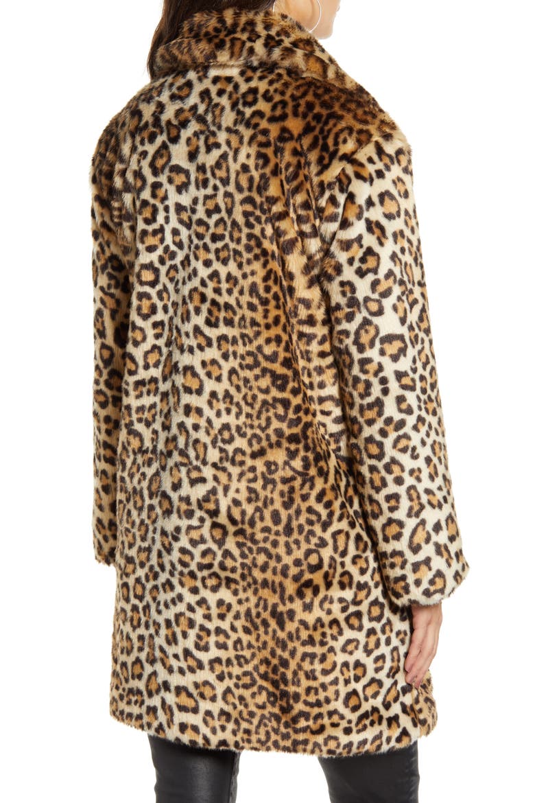 Leopard Faux Fur Coat, Alternate, color, NOTE TO SELF