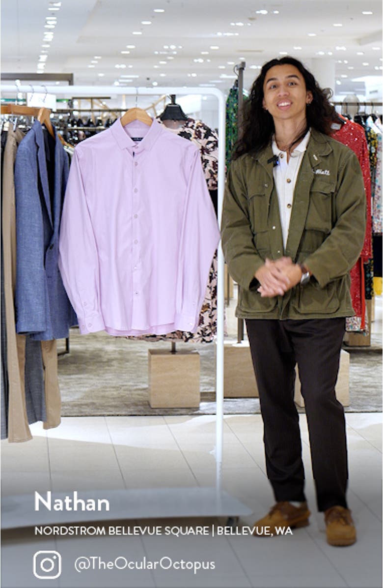 Solid DryTouch<sup>®</sup> Performance Button-Up Shirt, sales video thumbnail