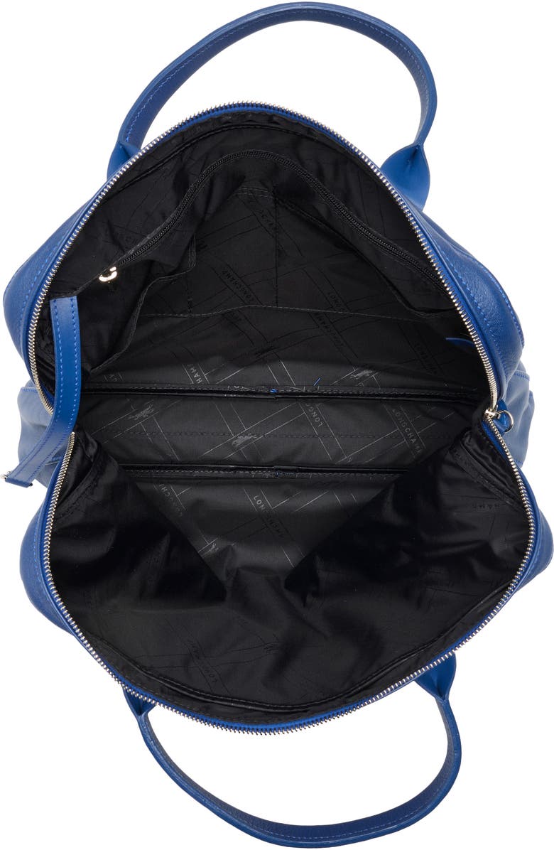 Longchamp Parisis Leather Top Handle Briefcase, Alternate, color, Blue