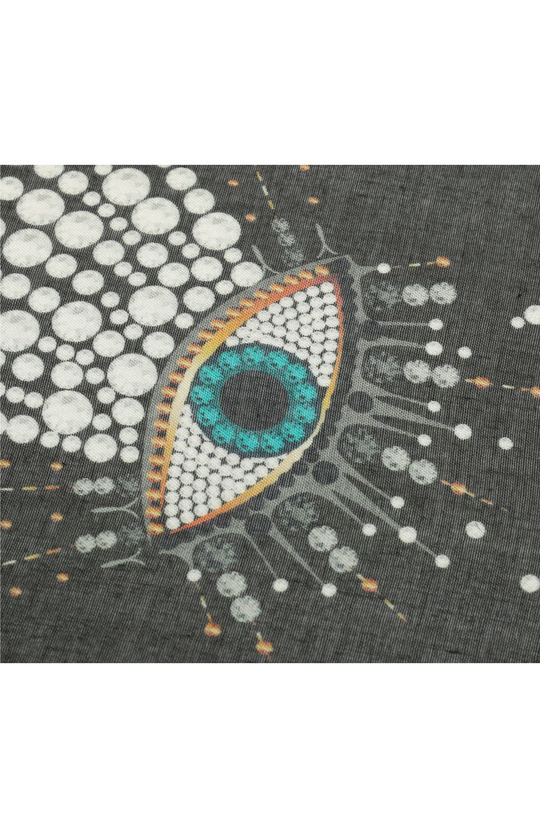 Kurt Geiger London Shooting Stars & Evil Eyes Print Scarf, Alternate, color, 