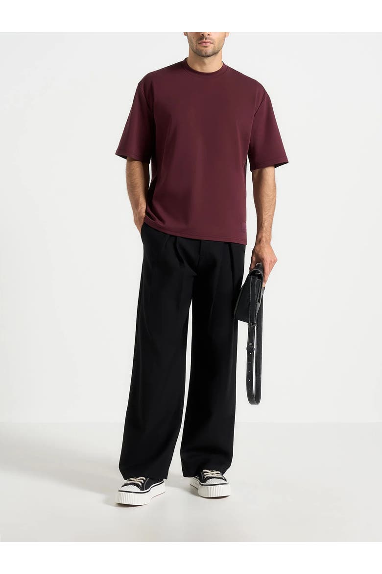 Relaxed Fit Cotton T-Shirt, Alternate, color, Wine Red